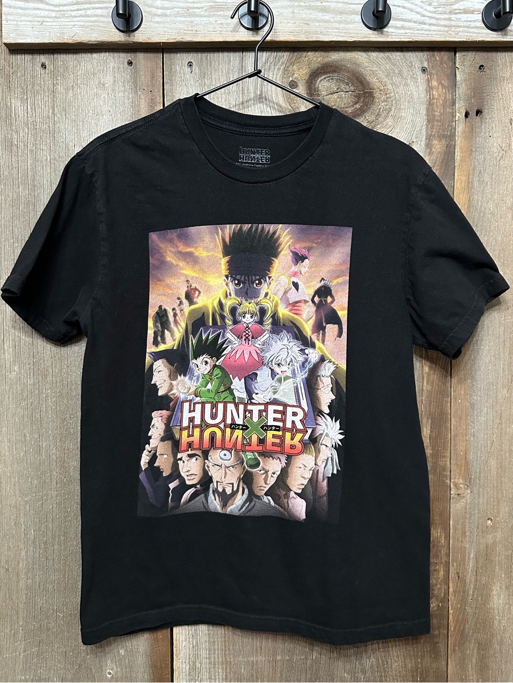 Hunter X Hunter Season 4 Greed Island Short Sleeve Graphic T-Shirt Black Small